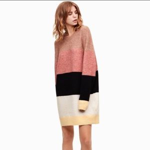 Aritzia Cipriano Stripe sweater dress